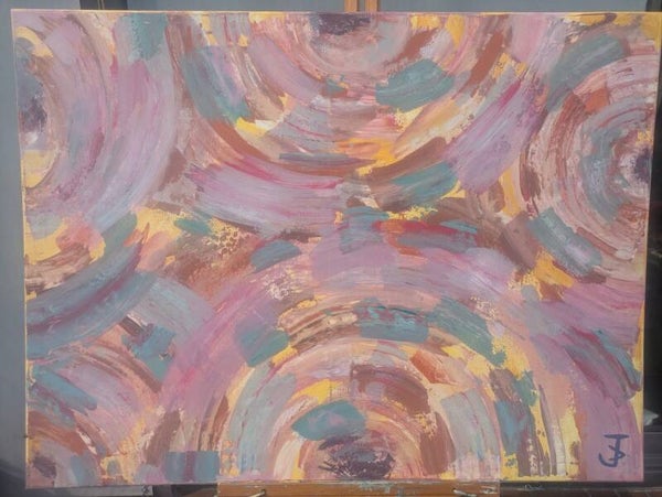 Schilderij 'Flower wheels'