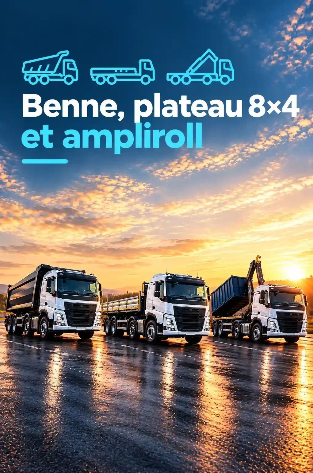 Image du service chauffeurs Benne, plateau 8x4 et ampliroll par Tita Trackt, entreprise de chauffeurs poids lourds confirmés en Île-de-France