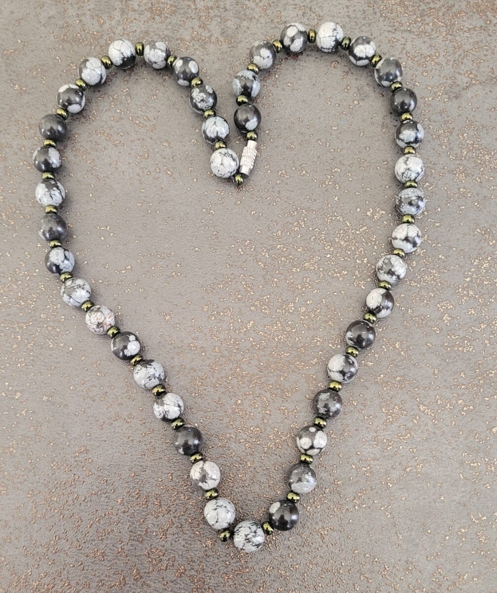 Collier Obsidienne Neige