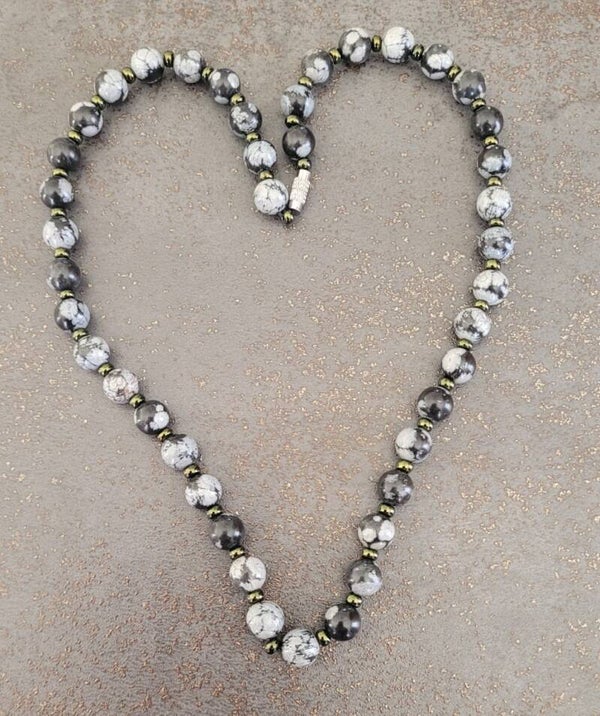 Collier Obsidienne Neige