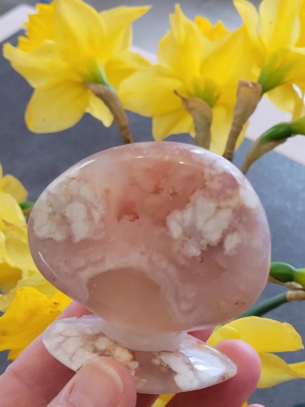 Pierre Agate Fleur polie