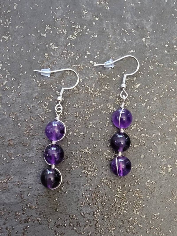 Boucles d'oreilles Améthyste