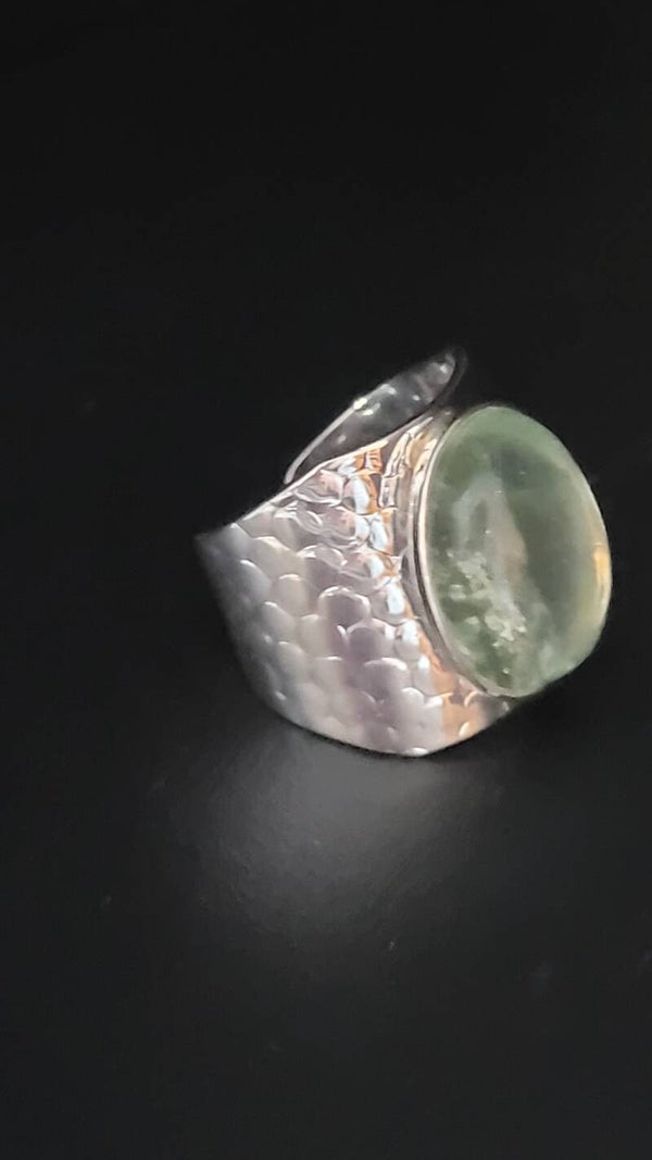 Bague Quartz vert d'eau