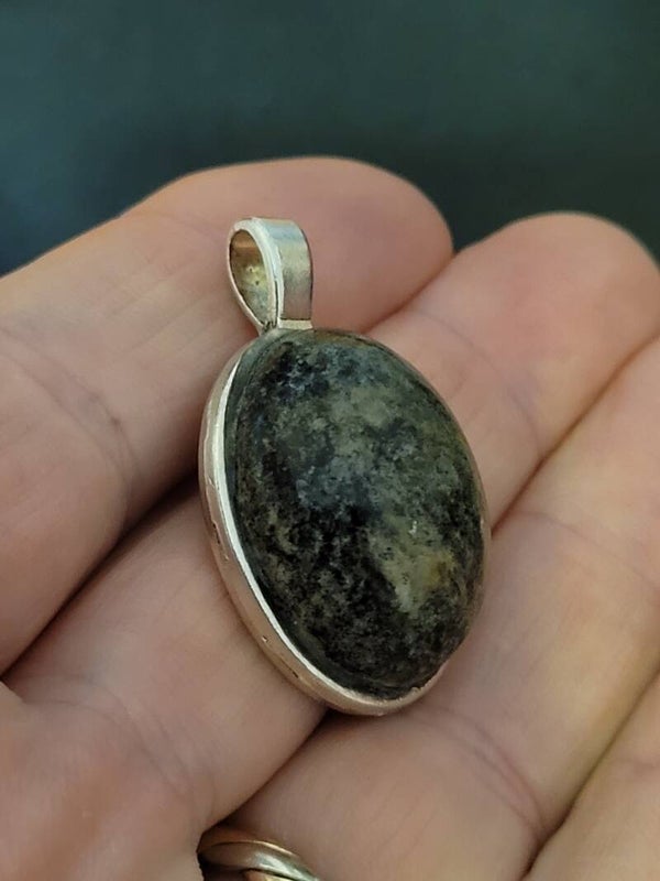 Pendentif GRANITE Gris Noir