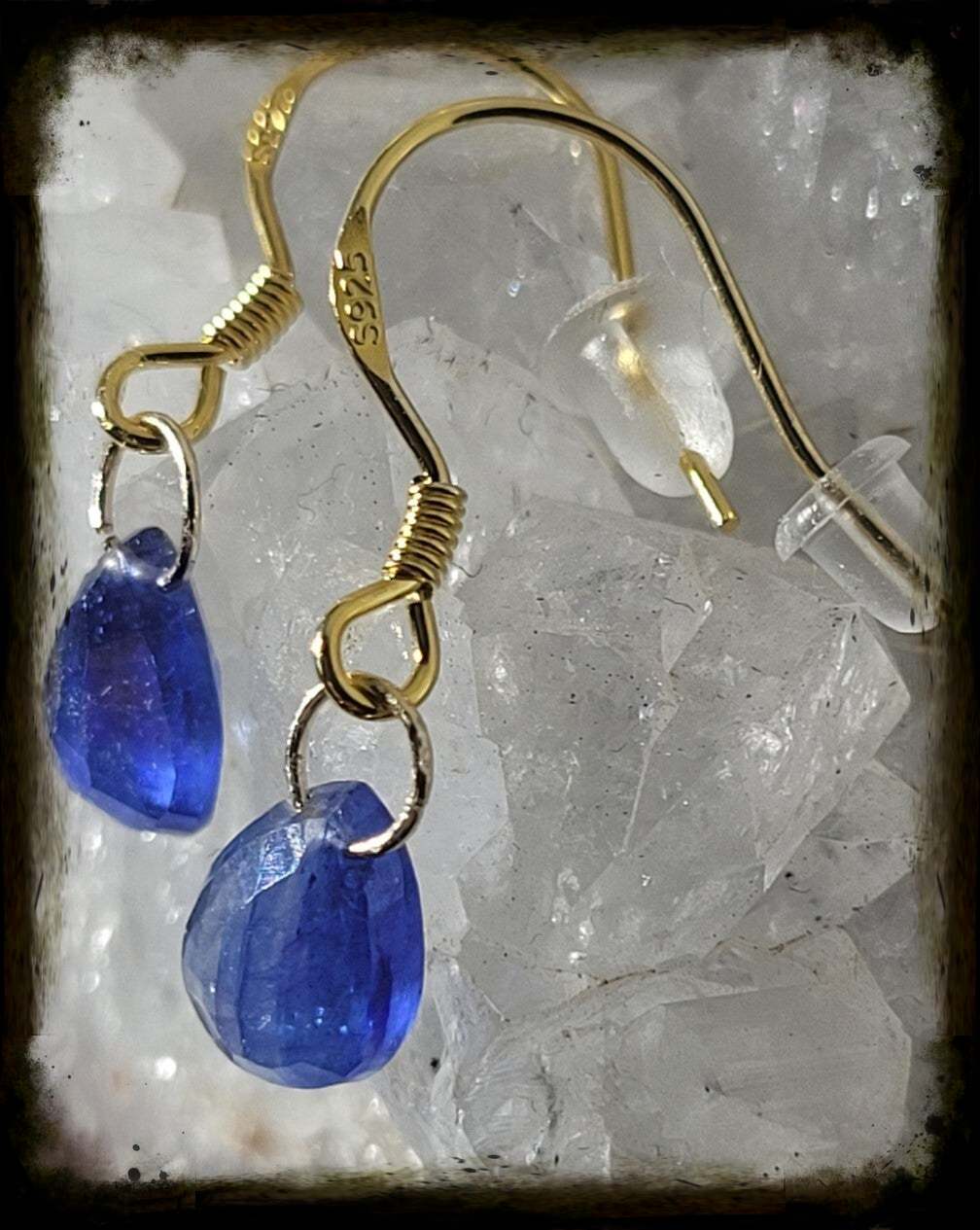 Boucles d'Oreilles Saphir naturel