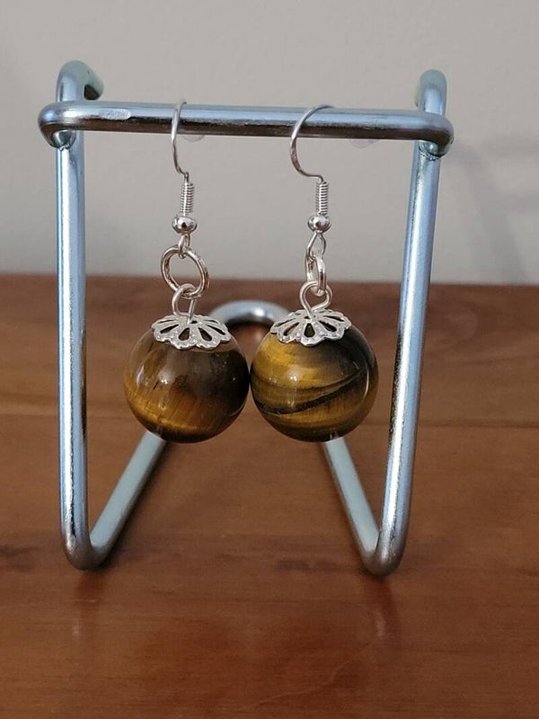 Boucles d'oreilles Oeil de Tigre