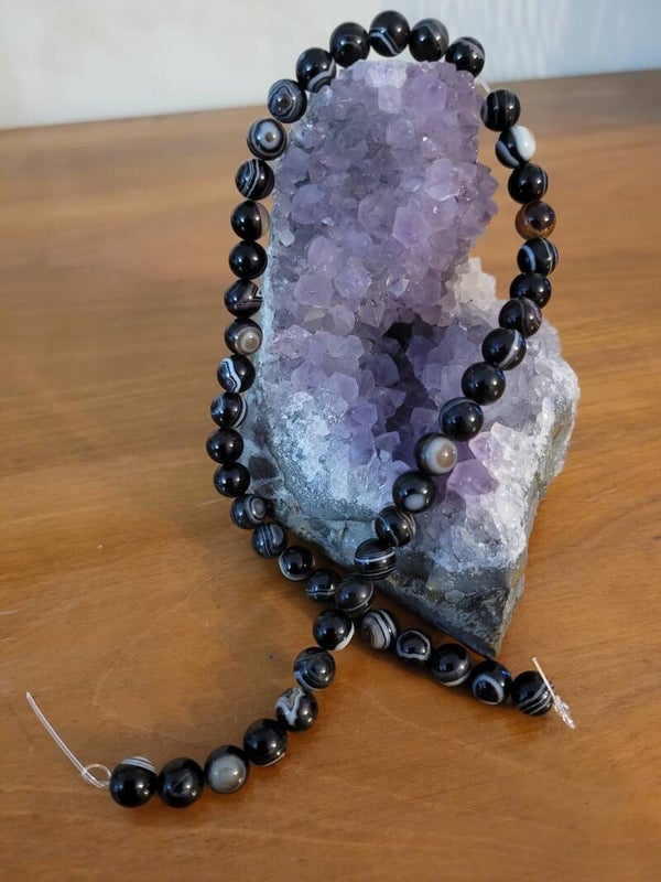 Fil de perles Agate Oeil 8mm