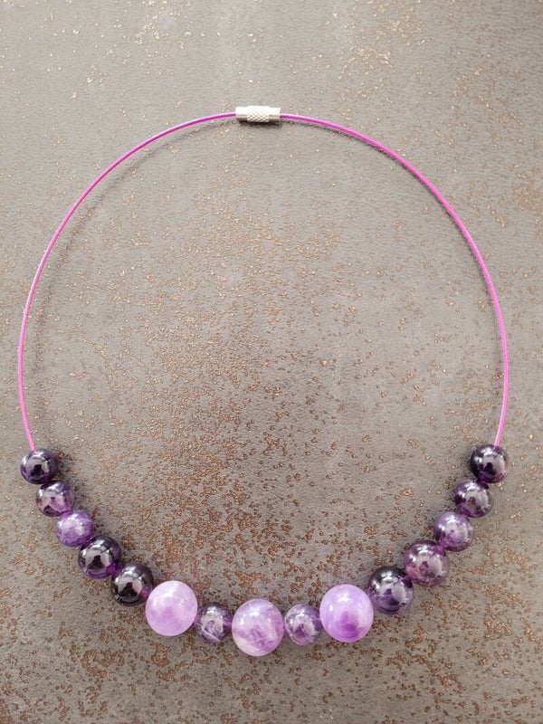 Collier tour de cou Améthyste