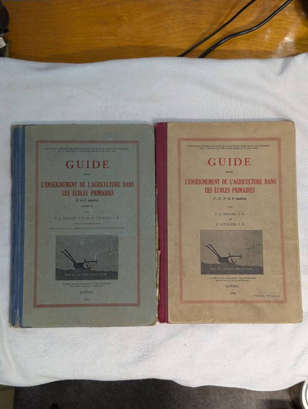 Vieux livre d'enseignement de l'agriculture