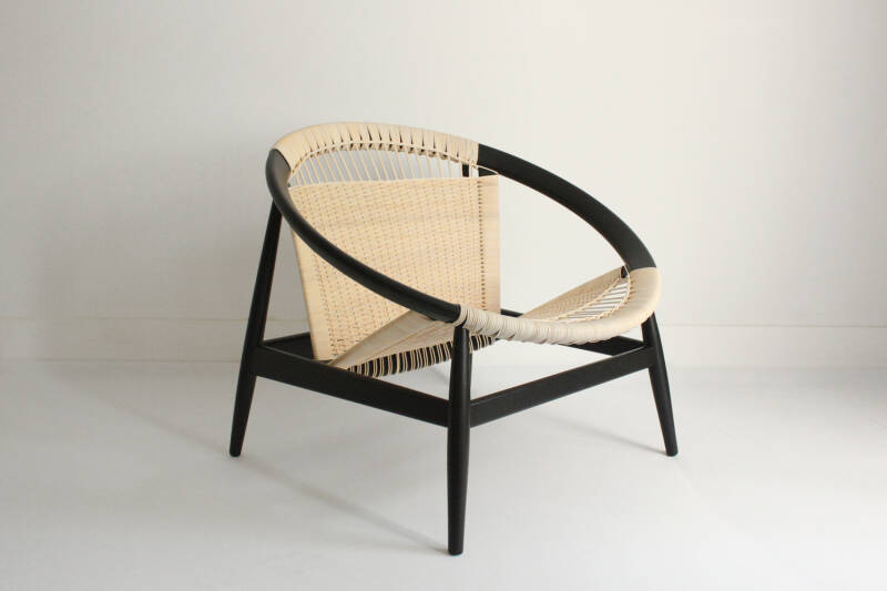 Scimitar Chair | 1960s | Preben Fabricius & Jørgen Kastholm | Ivan Schlechter | Danish stainless steel and leather lounge chair | Christian Ammann