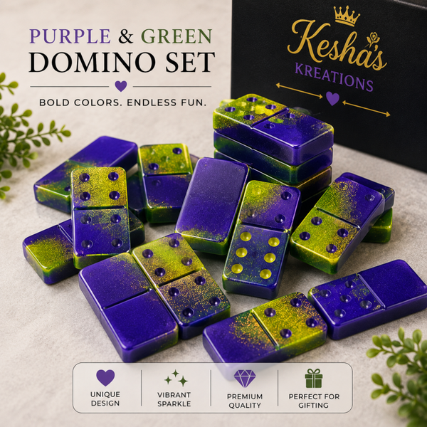 💜💚 Mardi Gras Domino Set