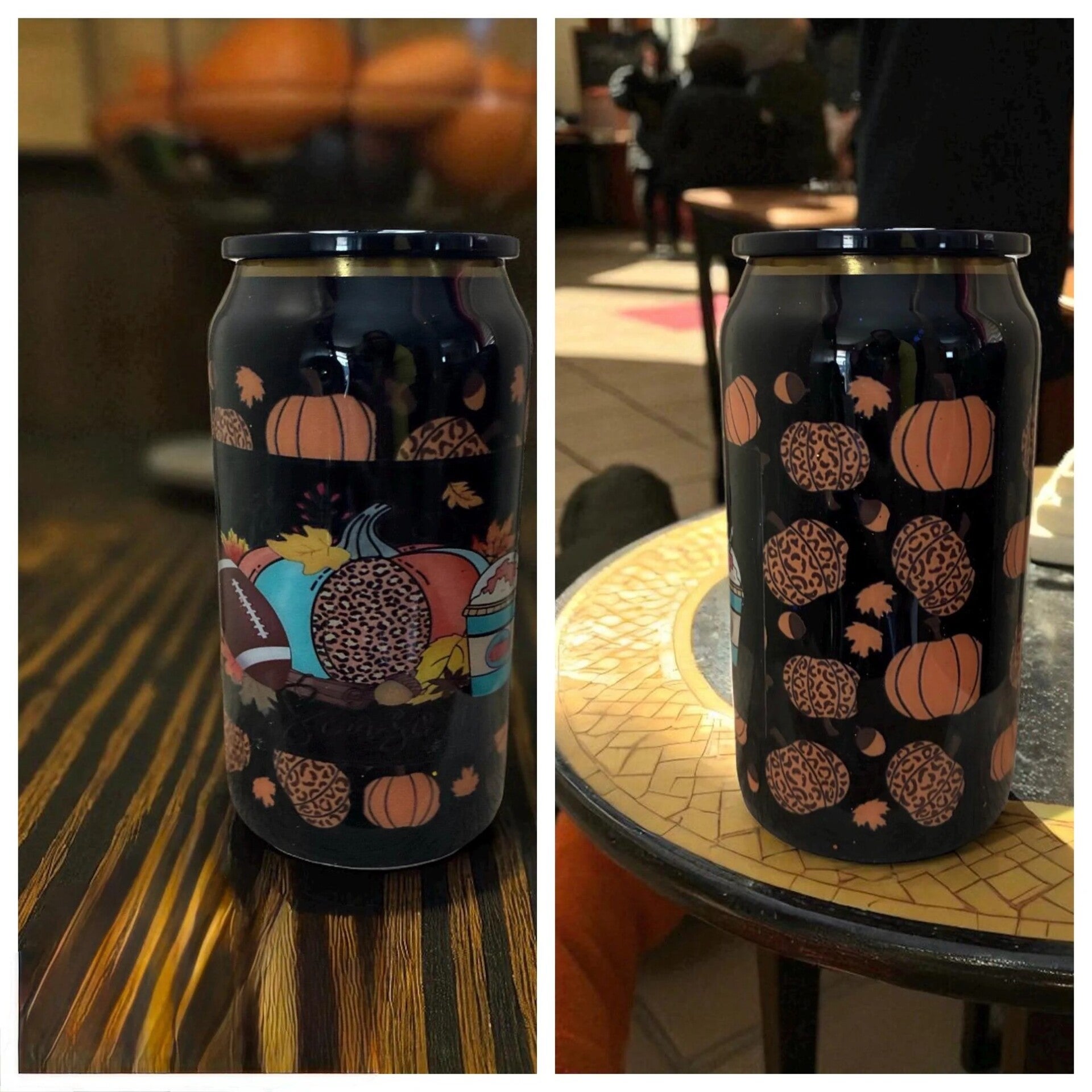 🏈 Pumpkin Spice & Football Tumbler