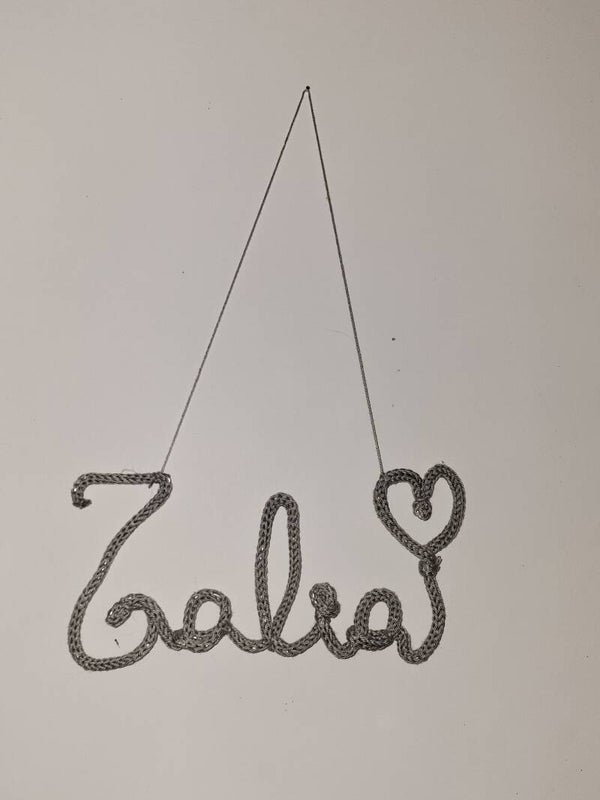 Prenom personnalisé en tricotin