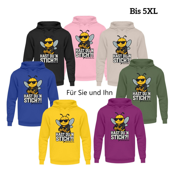 Rockige Biene Hoodie - Unisex