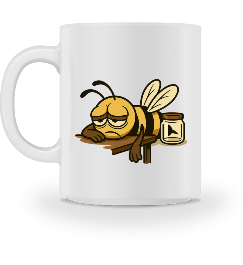 Weiße Tasse "Let it Bee" - altes Design