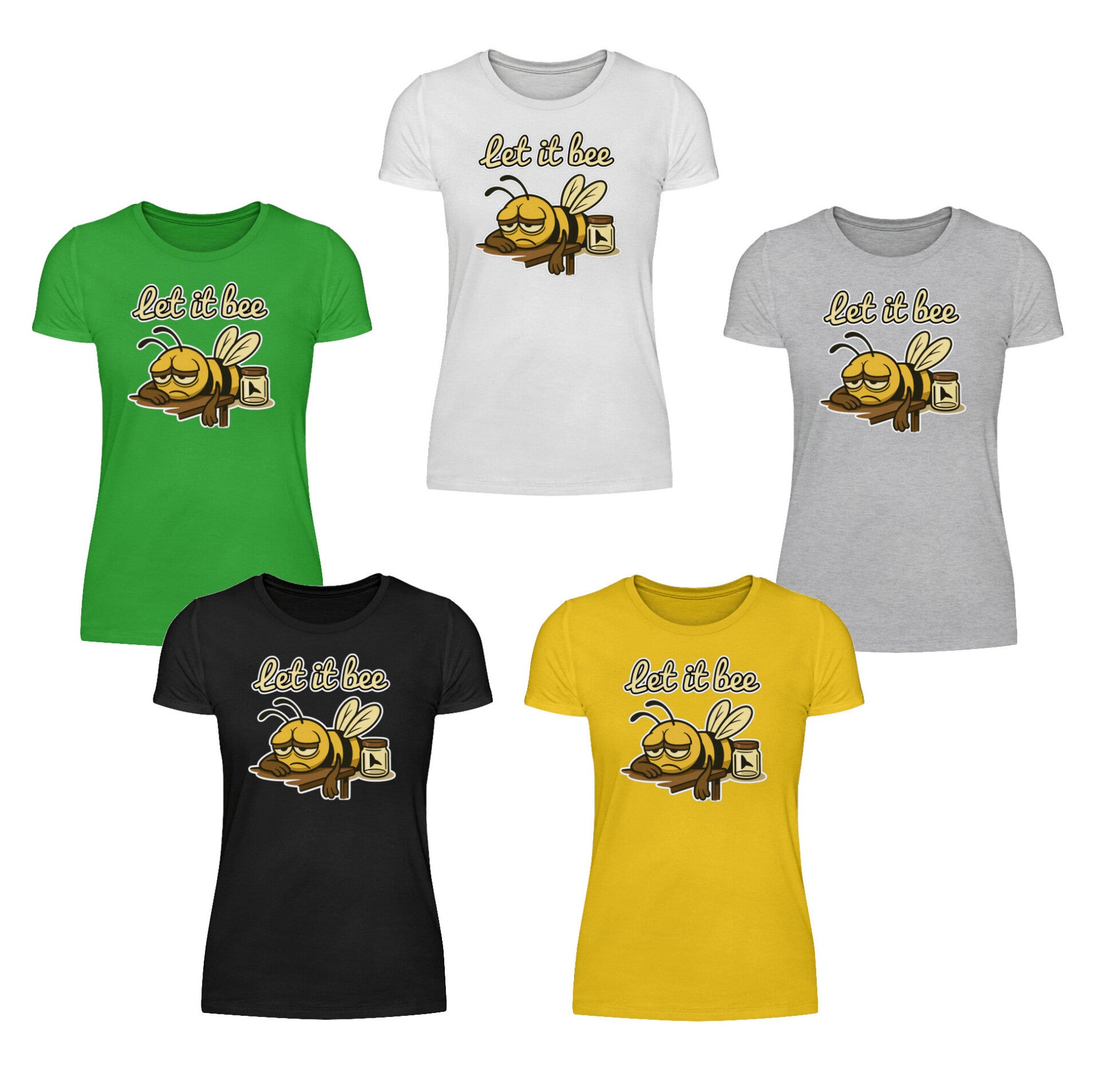 Damen Basic Shirt "Let it bee"