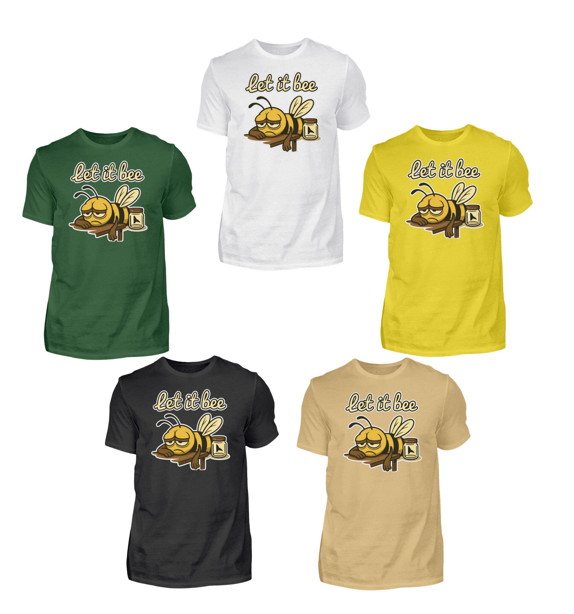 Herren  Basic-Shirt "Let it Bee"