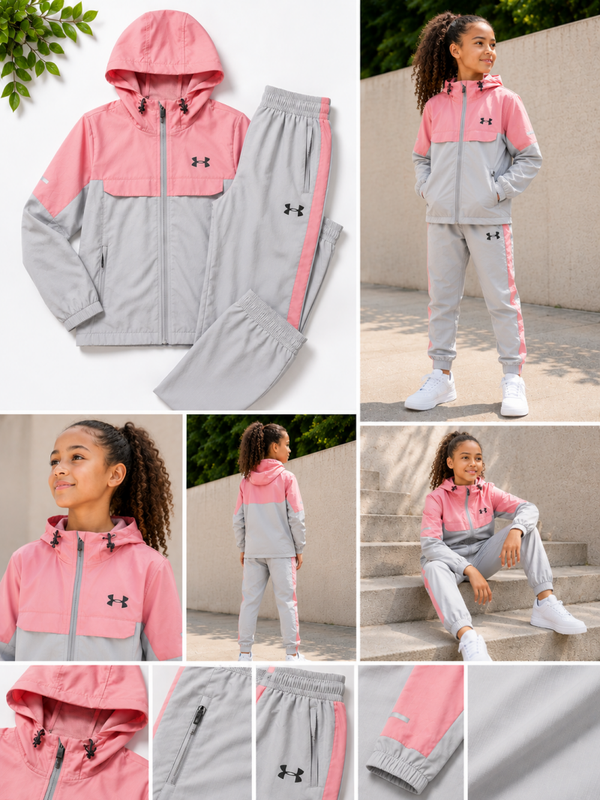 Survêtement enfant Under Armour Rose et gris 14ans