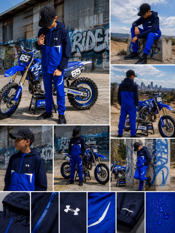 Survêtement Under Armour bleu Yamaha 8ans