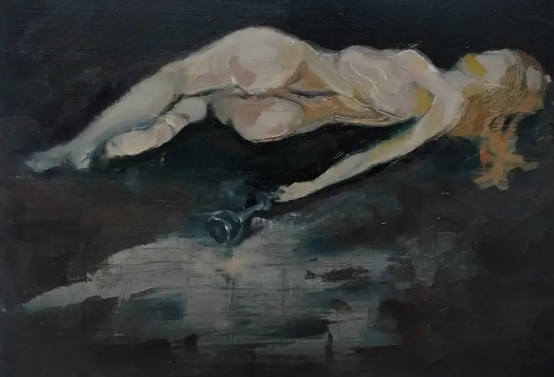 Copa. 2023/24. Óleo/ tabla. 23 x 30 cm