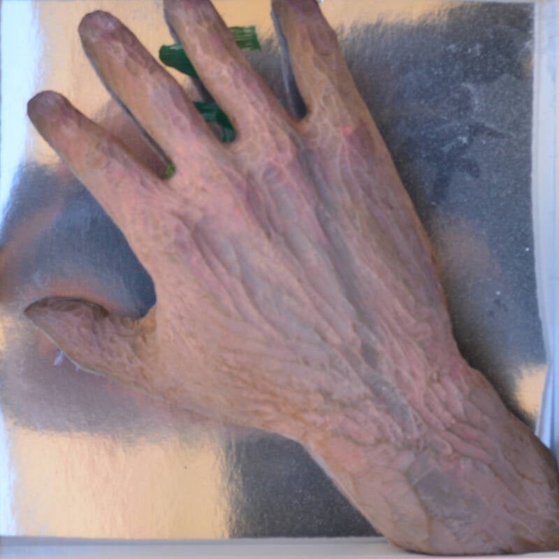 Mano. Madera de embero.