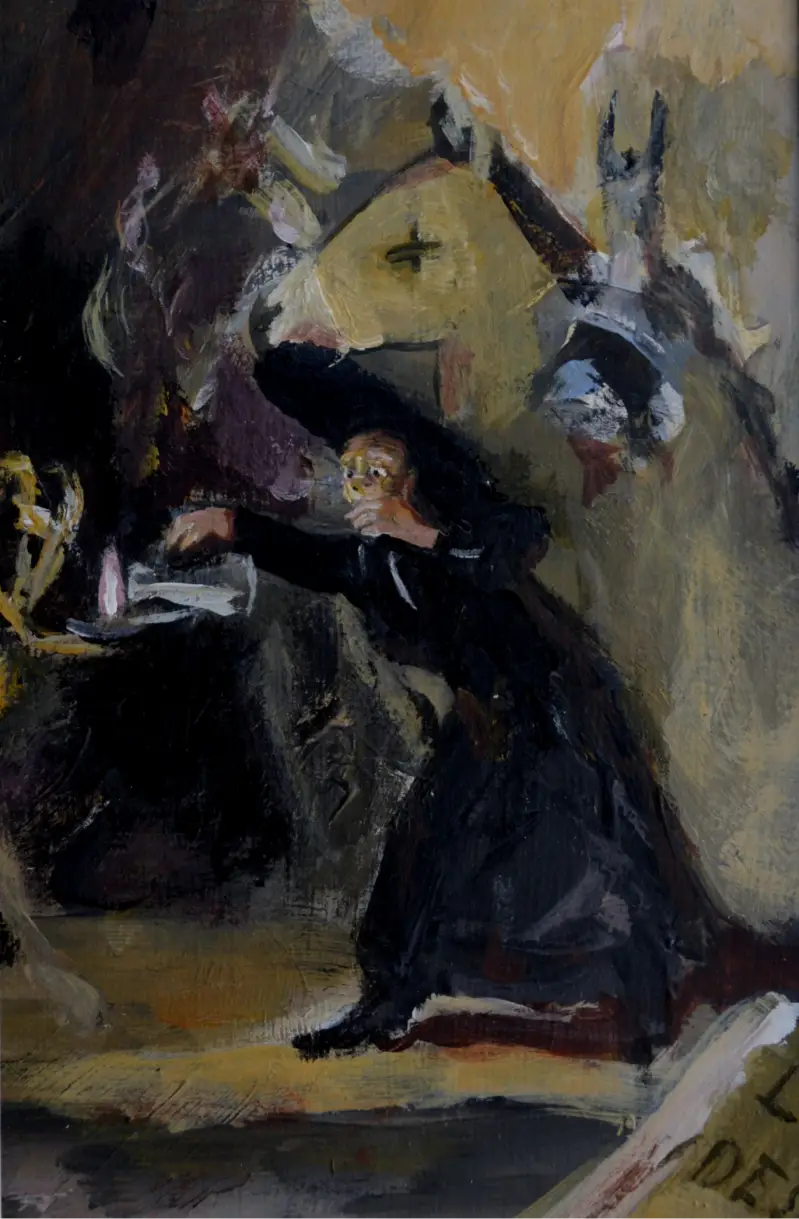 Apropiación Goya II. 2016. Serie DesClasificados. Óleo/ tabla. 14 x 9 cm.