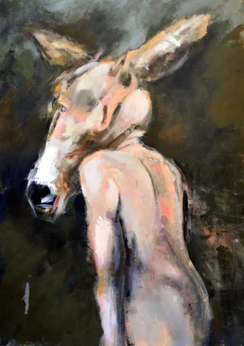    Híbrido II.  2018. Óleo/tabla.  70 x 50 cm