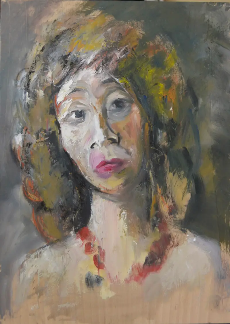 Rostro anónimo. 2018. Óleo/ tabla.  33 x 24 cm
