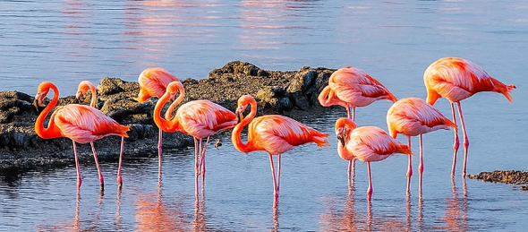 flamingo`s bij St. Willibordes