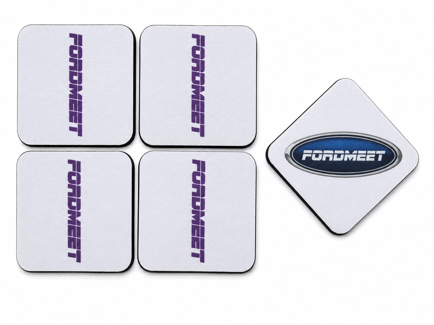 Set of 4 printed foam coasters