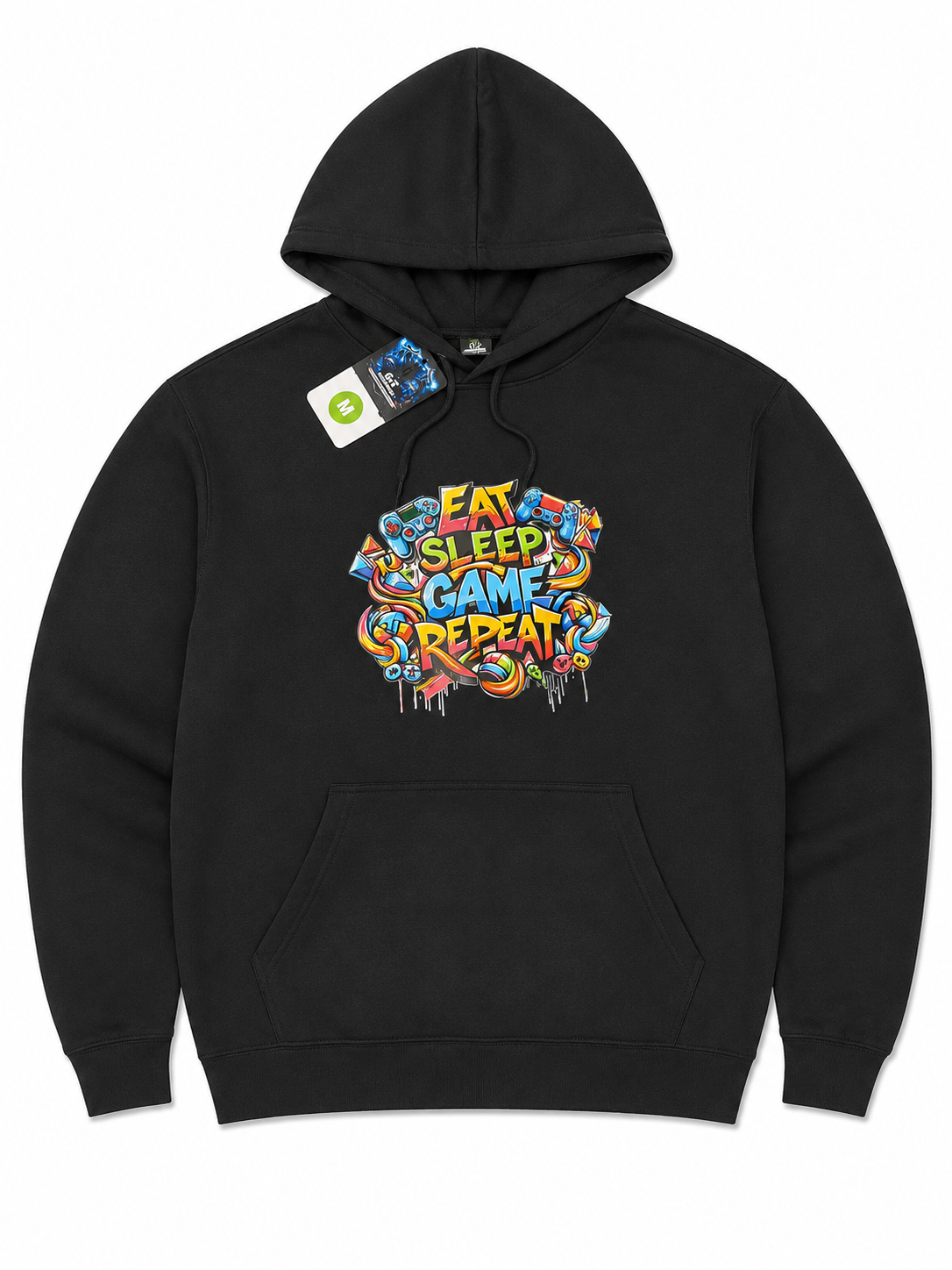 Eat sleep game adult hoodie