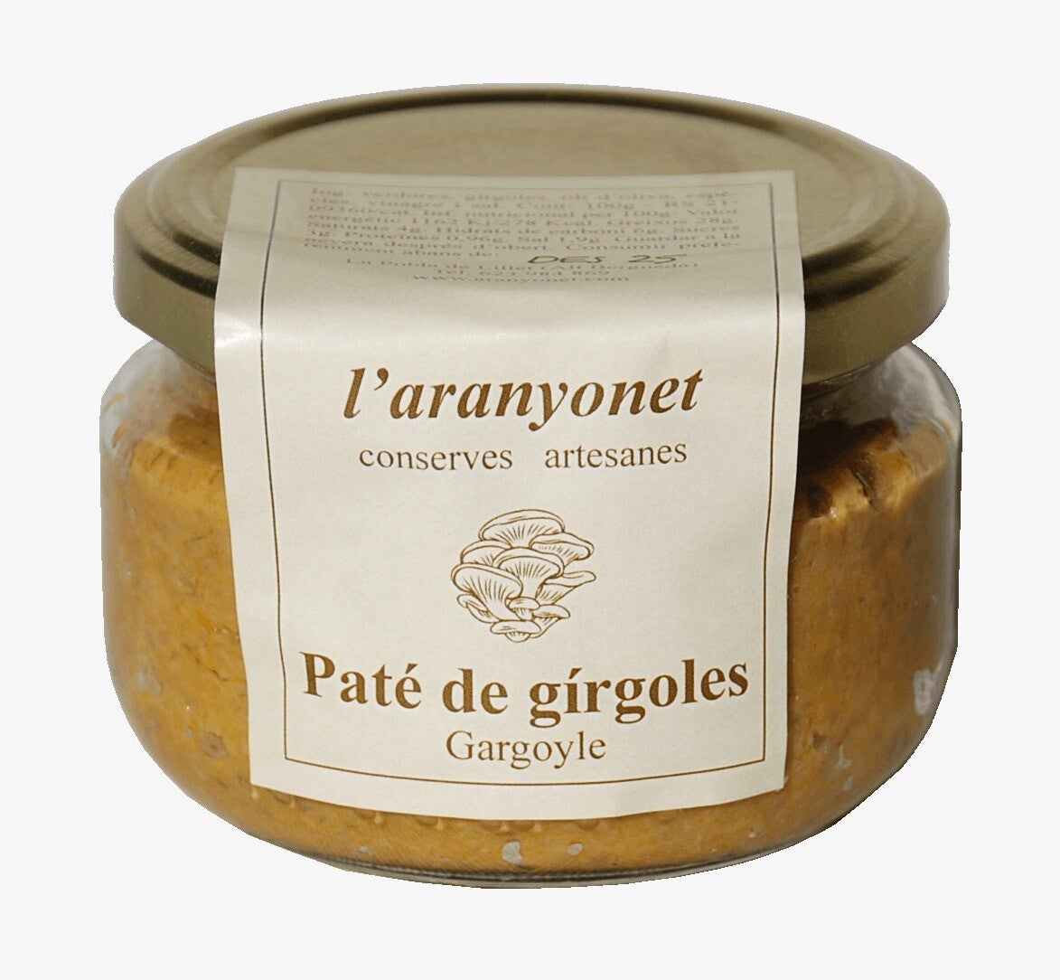 Oyster Mushroom Pâté -L'Aranyonet- 100gr