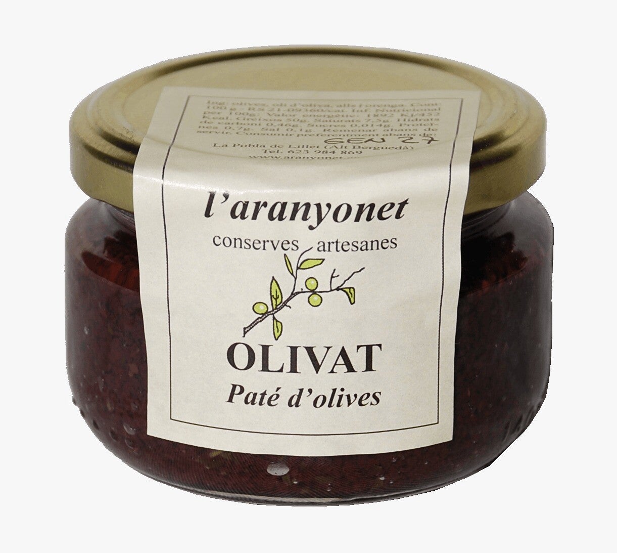 Black olive pâté  -L'Aranyonet-100gr