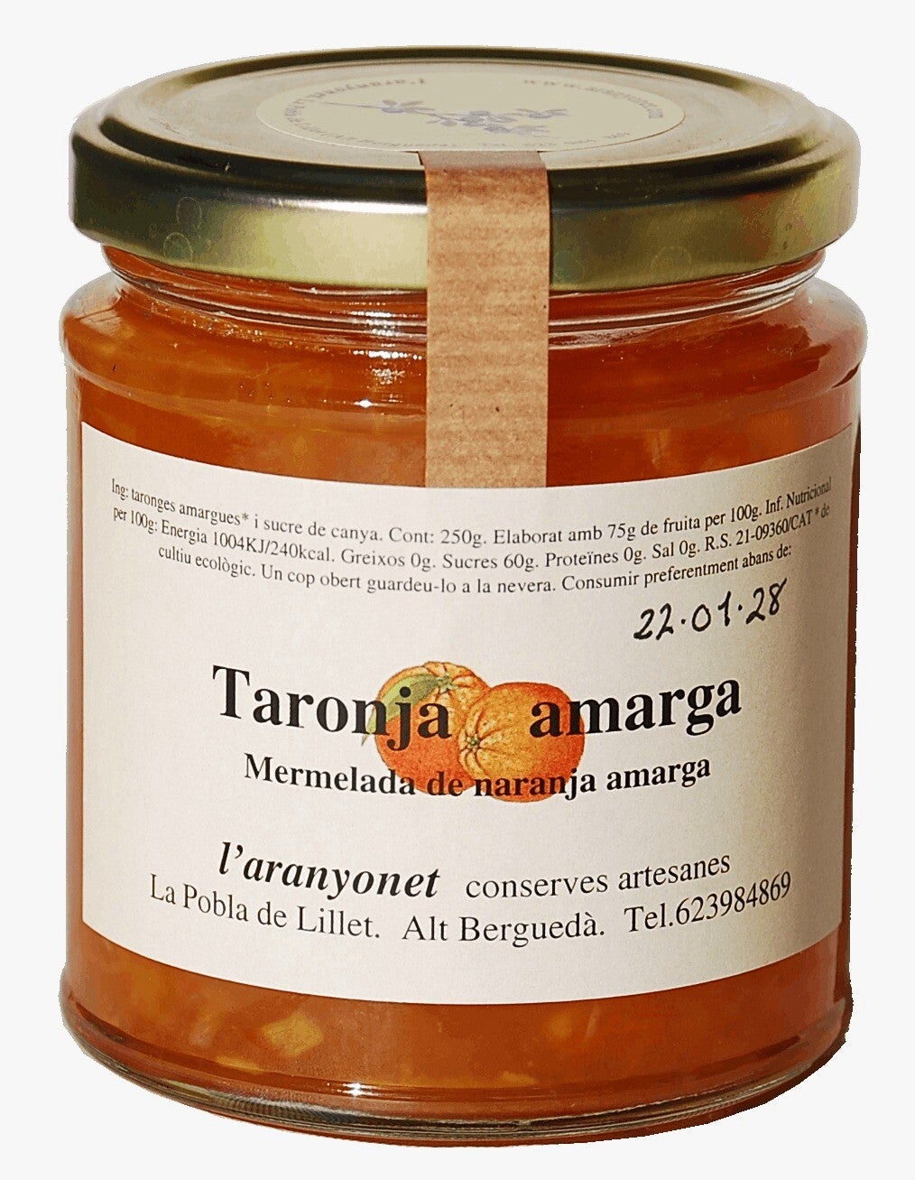 Bitter Orange Jam -L'Aranyonet- 250gr