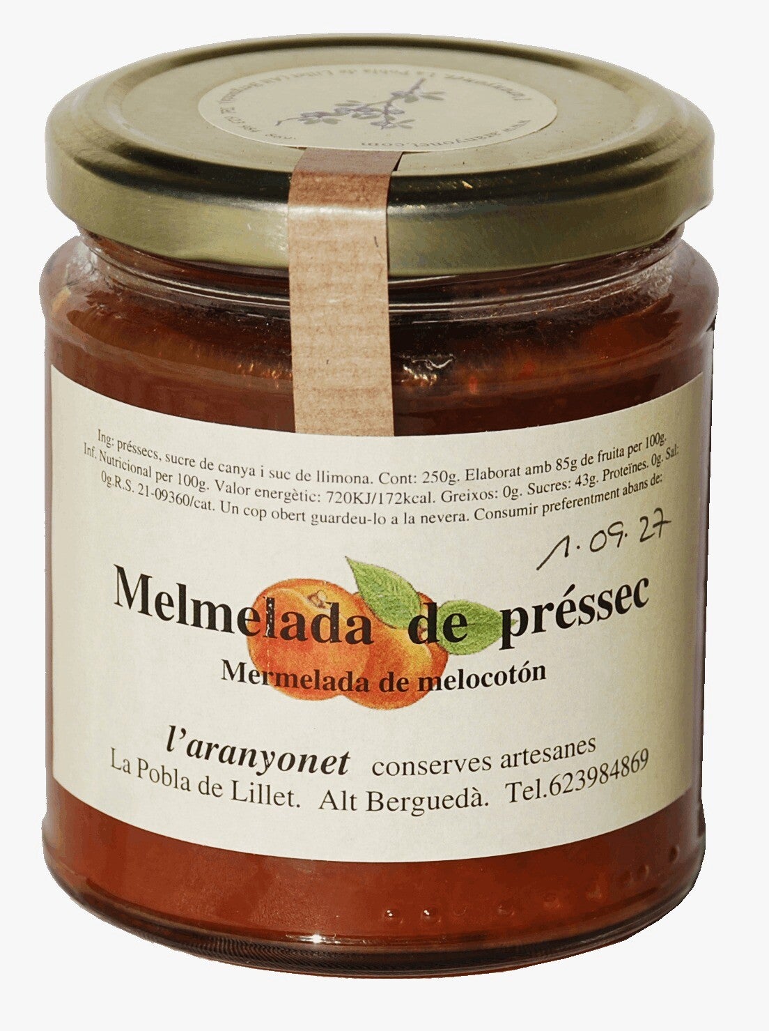 Peach Jam -L'Aranyonet- 250gr