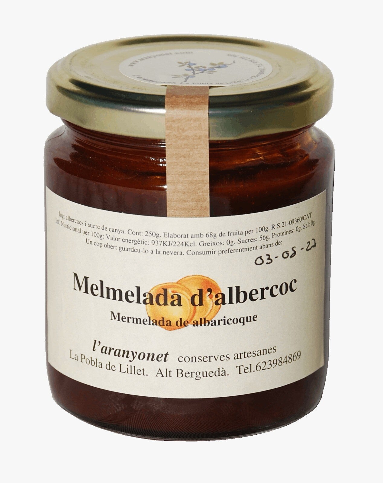 Apricot Jam -L'Aranyonet- 250gr