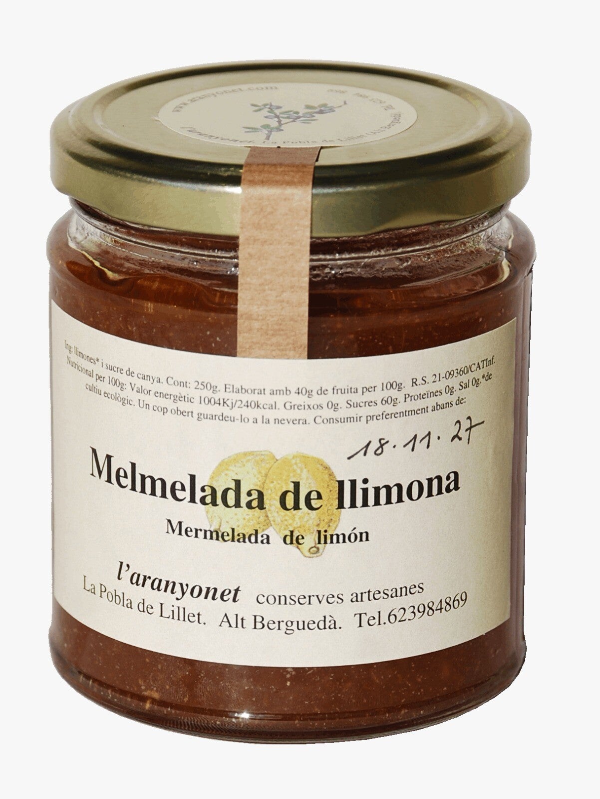 Lemon Jam -L'Aranyonet- 250gr
