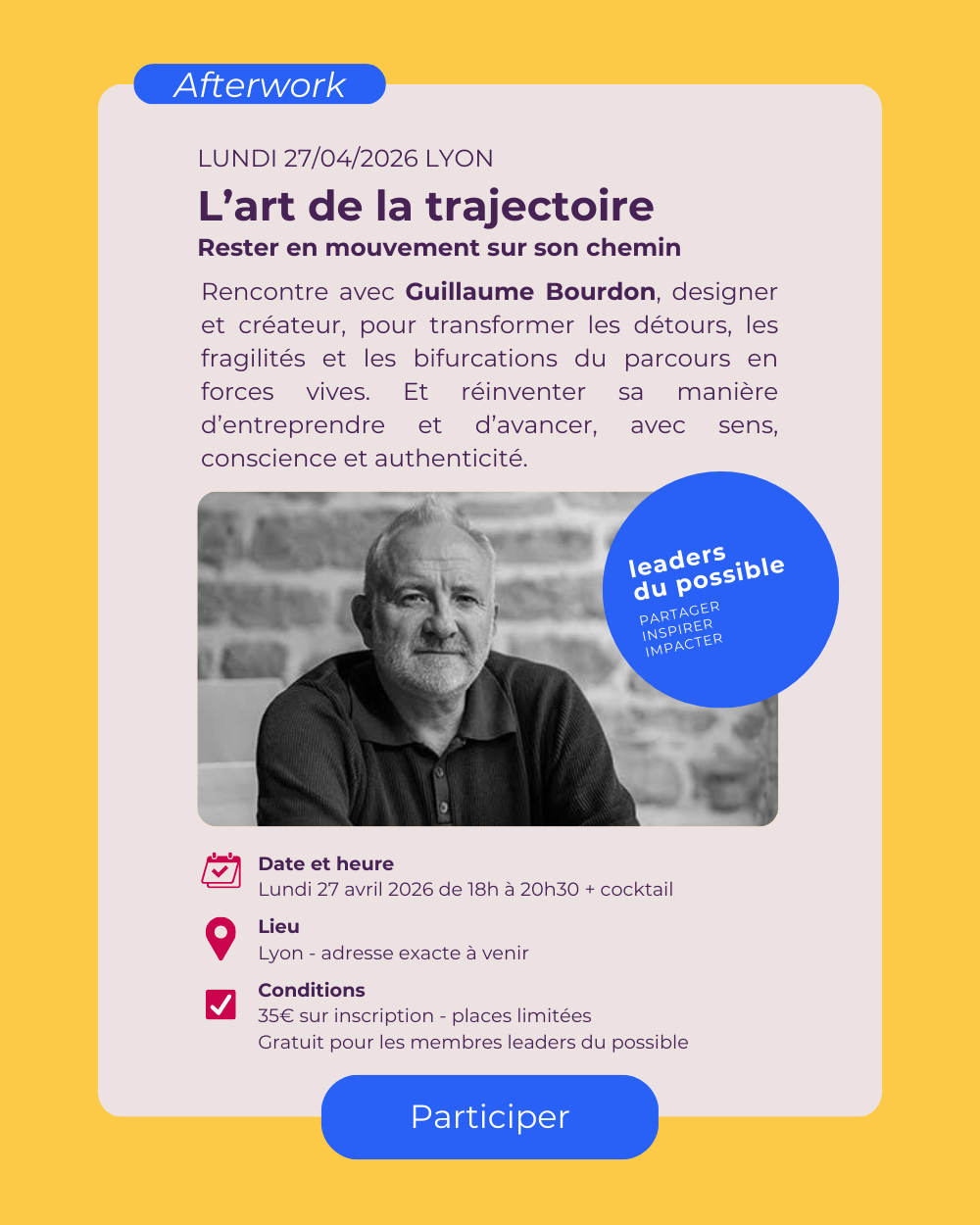 l'art de la trajectoire Guillaume Bourdon leaders du possible