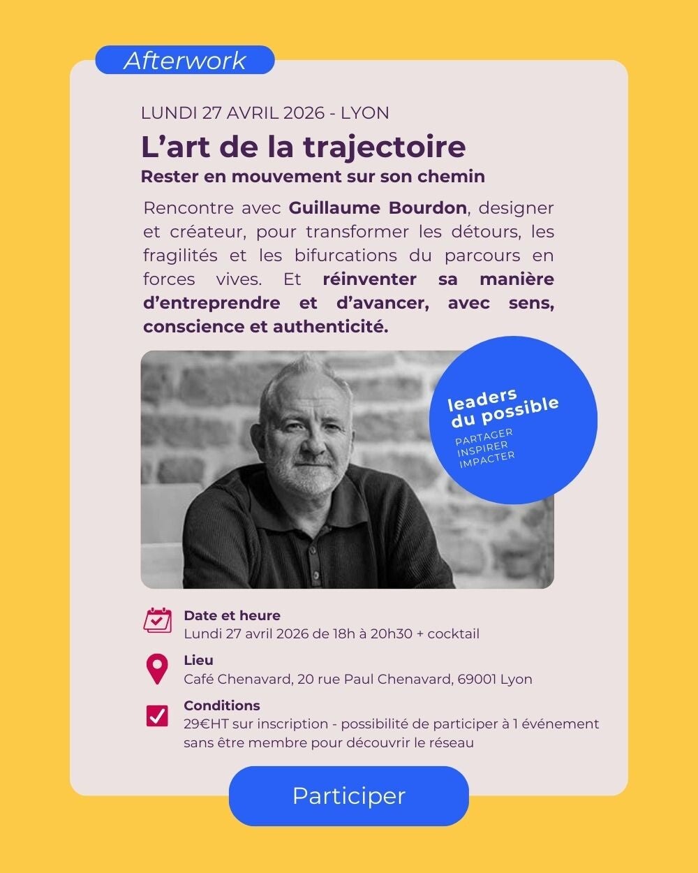l'art de la trajectoire Guillaume Bourdon leaders du possible