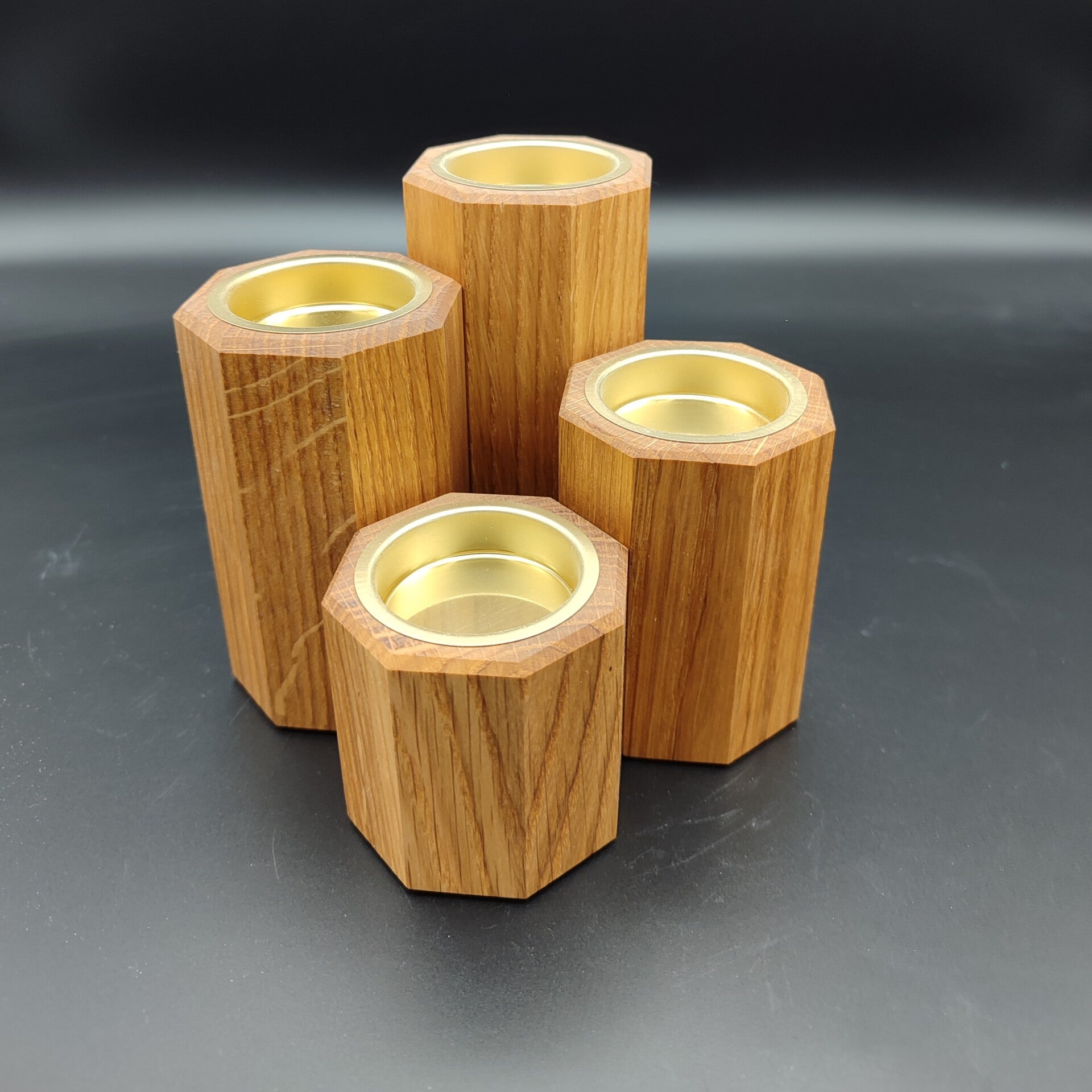 Kerzenhalter Eiche (4er Set)
