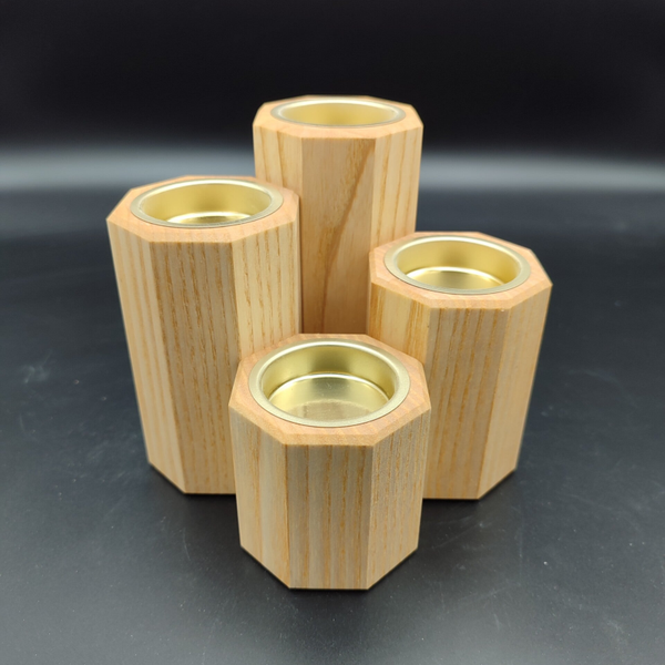 Kerzenhalter Esche (4er Set)