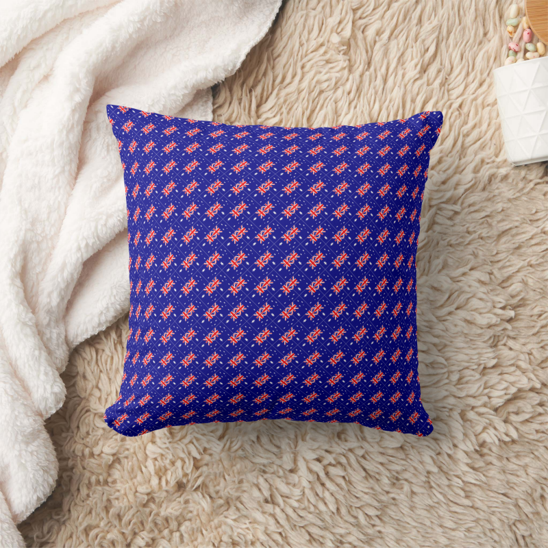 Accent pillow showcasing the Australia flag in a contemporary patchwork layout.
