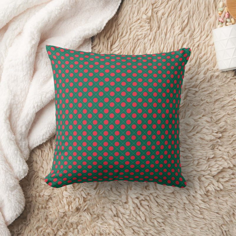 Accent pillow showcasing the Bangladesh flag in a contemporary patchwork layout.