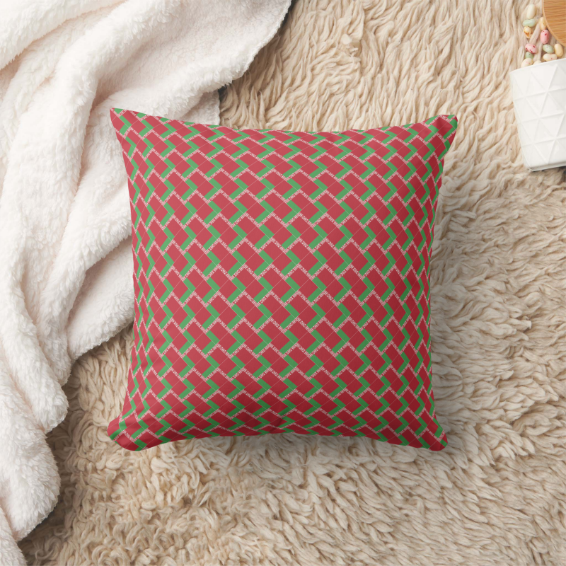 Belarus flag square pillow featuring modern patchwork flag design.