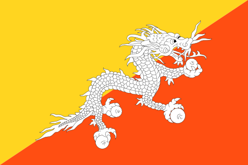 Bhutan flag illustration