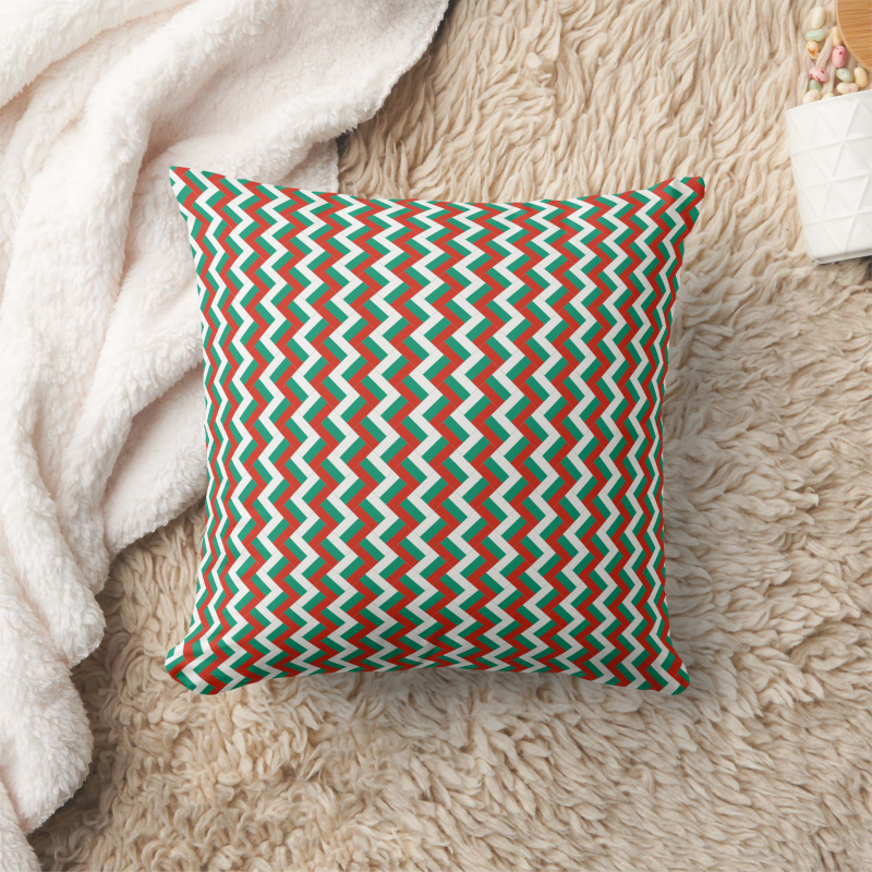 Bulgaria flag square pillow featuring modern patchwork flag design.