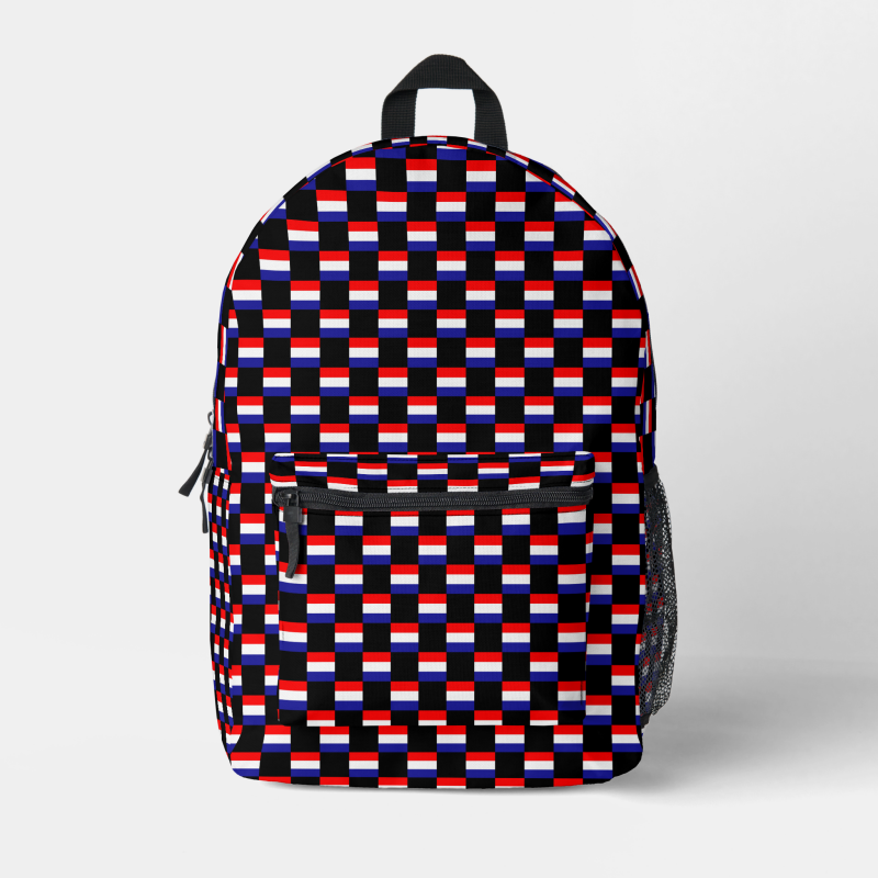 Croatia flag backpack with checkered detailing, blending national pride with everyday function.