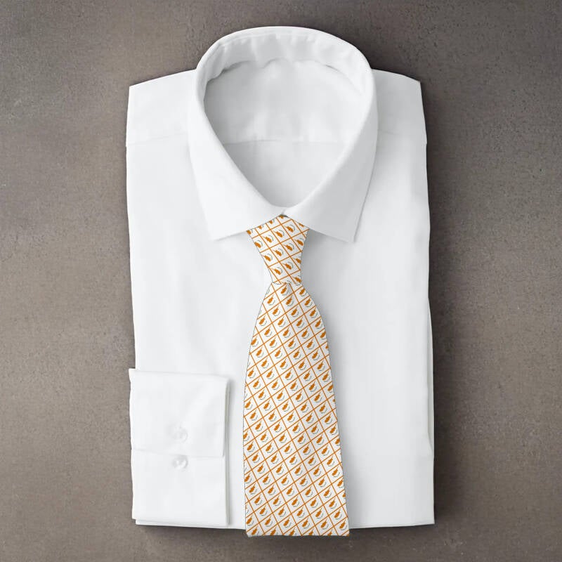 Cyprus flag necktie on folded white shirt