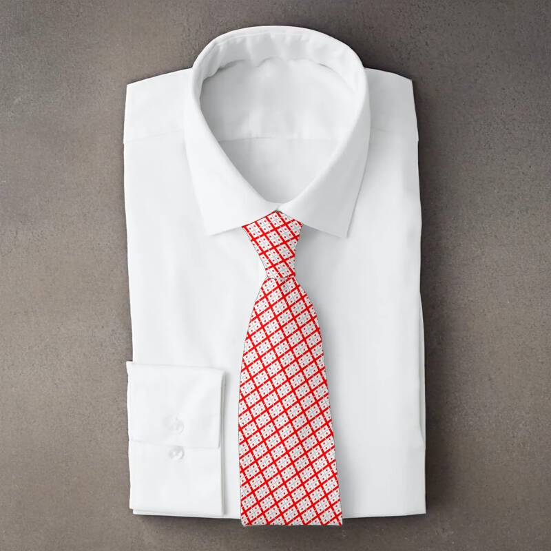 Georgia flag necktie on folded white shirt