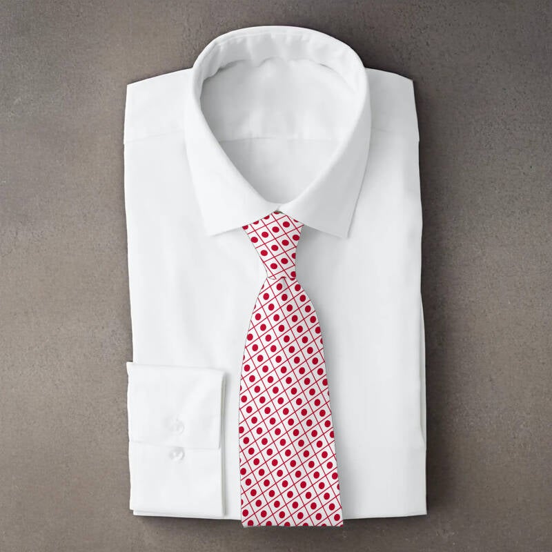 Japan flag necktie on folded white shirt